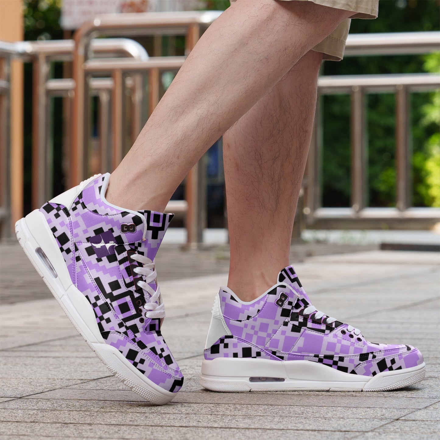 Sneakers C08 montantes pixel Lilac